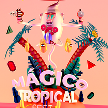 Mágico tropical fest. Digital Illustration project by Renata Cont - 10.03.2018