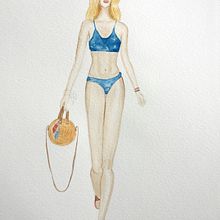 Ilustration Moda. Traditional illustration, and Fashion Design project by Valentina Parietti - 10.03.2018