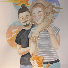 Pequeña Familia. Drawing, and Traditional illustration project by Fran Amaro - 09.15.2018