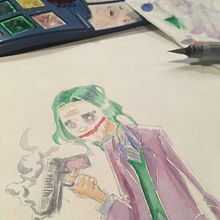Joker. Drawing, and Traditional illustration project by Fran Amaro - 02.26.2017