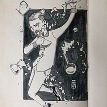 Inktober #1. Drawing, and Traditional illustration project by Fran Amaro - 10.01.2018