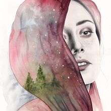 Transition. Fine Arts, Pencil Drawing, Portrait Drawing, Realistic Drawing, Traditional illustration, and Watercolor Painting project by Sara Vera Lecaro - 10.05.2018