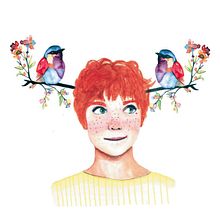 "Ella tenía muchos pájaros en la cabeza" . % María Rubio Moreno tarafından hazırlanan Güzel sanatlar, Eskiz çizimi, Yaratıcılık, Kalem Çizimi, Sanatsal Çizim, Portre Çizimi, Ve Tasarım projesi - 10.06.2018
