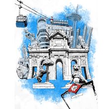 Joyas de Madrid. Artistic Drawing, Graphic Design, Traditional illustration, and Digital Illustration project by Kike Lucas Abreu - 10.08.2018