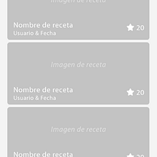 Recipes app mockup. Projekt z dziedziny UX / UI użytkownika Carlos Fernández Martínez - 01.06.2017