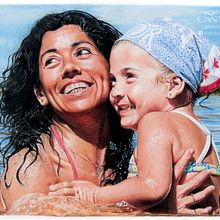 "Paraná" Lápices de colores sobre papel. 30 x 41 cm.. Drawing, Pencil Drawing, Artistic Drawing, Portrait Drawing, Realistic Drawing, and Traditional illustration project by Néstor Canavarro - 10.10.2018
