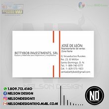 Tarjeta de presentación - BettyBob Investments, S.R.L.. Un projet de Art urbain, Design graphique, Publicité , et Design sonore de Nelson Cirineo - 11.10.2018