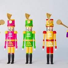 Muñecos de navidad. 3D Character Design project by David Castillo - 10.12.2018