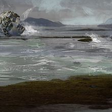 Grek Apocalipsis. Sketch Matte painting concept. Un projet de Animation 2D de Anna Solanilla Roselló - 15.10.2018