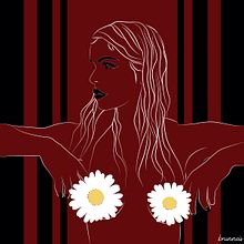 Red daisy I and II. Creativit, Graphic Design, and Vector Illustration project by Laura Brunneis - 10.16.2018