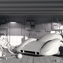 Garage environment. Un progetto di Architettura d'interni e Modellazione 3D di Amaia Sémper González - 30.11.2018