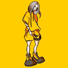 Billie Eilish Illustration. Projekt z dziedziny  R, sunek,  R, sunek art, st, czn, Portret, Projektowanie postaci, Trad, c, jna ilustracja, Ilustracja c i frowa użytkownika Judith Engelhardt Moya - 24.10.2018