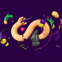 Underconstruction illustration. 3D, 3D Animation, Art Direction, Character Design, and 3D Modeling project by Emmanuel Villalobos - 09.20.2018