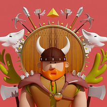 Vikingr. Un progetto di 3D, Character design 3D, Illustrazione tradizionale e Modellazione 3D di Emmanuel Villalobos - 19.10.2018