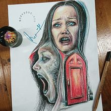 lustración con lapices de color, HHH. Pencil Drawing, Artistic Drawing, Portrait Drawing, and Traditional illustration project by Rossana Bonetto - 10.19.2018