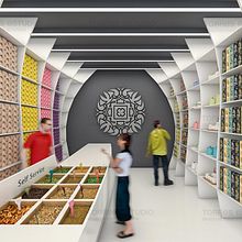 Arquitectura e Imagen corporativa para Chai&CO. 3D, Interior Architecture, Br, ing, Identit, Creativit, Interior Design, Graphic Design, and Packaging project by Salvador Sàez - 10.21.2018