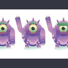 monstruito gradientes. Projekt z dziedziny Animacja postaci, Projektowanie postaci, Trad, c i jna ilustracja użytkownika Cristian Piñero Vera - 24.10.2018