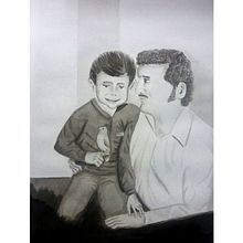 Mi Proyecto del curso: Introducción a la ilustración con tinta china- Padre y yo. Fine Arts project by Jhon Giraldo - 11.03.2018
