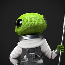 Lagarto astronauta. Een project van 3D, 3D-karakterontwerp y  3D-modellering van Antonio Diaz - 29.10.2018