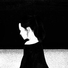 Alone. Ilustração digital projeto de Abril Cano Sanchez - 29.10.2018