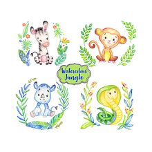 Ilustración Jungla en Acuarelas Ein Projekt aus dem Bereich Design, Traditionelle Illustration und Aquarellmalerei von Paola Giusti - 29.10.2018