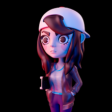 SK8 GRL. Un proyecto de Diseño de personajes 3D y Modelado 3D de Anthony Gil Moreira - 30.10.2018