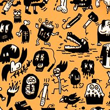 Manicomio Woodcutter (Dingbats Font)   . Traditional illustration, T, and pograph project by woodcutter Manero - 10.31.2018