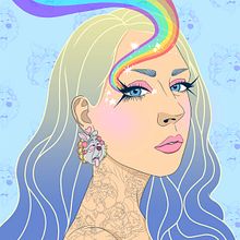 Alice in wonderland. Portrait Drawing, Traditional illustration, and Digital Illustration project by Mia Bonbon - 07.23.2018