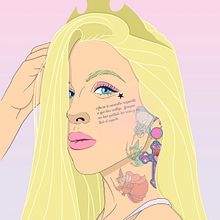 Entre Rosa y Rosa. Drawing, Portrait Drawing, Traditional illustration, and Digital Illustration project by Mia Bonbon - 07.26.2018
