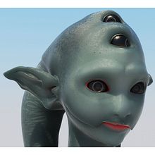Nemi la extraterrestre. 3D, Modelagem 3D, e Rigging projeto de Martín Victor Navascués González - 31.10.2018