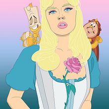 Belle. Portrait Drawing, Traditional illustration, and Digital Illustration project by Mia Bonbon - 09.14.2018
