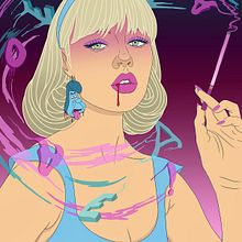 Alice in deathland   . Drawing, Portrait Drawing, Traditional illustration, and Digital Illustration project by Mia Bonbon - 10.28.2018