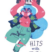 Hits With Tits. Traditional illustration project by Rut Pedreño Criado - 10.31.2018