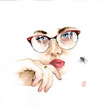 Miradas  . % Elena Guerrero tarafından hazırlanan Sanatsal Çizim, Portre Çizimi, Geleneksel illüstras, on, Sulubo, Ve a Resim projesi - 10.31.2018