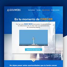 Landing Page Gouwebs. Un projet de Développement web, Webdesign , et UX / UI de Juan Francisco Sabatino Pico - 18.04.2016