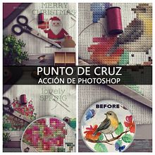 Punto de Cruz Acción de Photoshop. Embroider, Sewing, Creativit, Poster Design, and Graphic Design project by emilio_juan - 11.02.2018