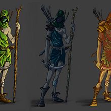 Character Design - Druid. Projekt z dziedziny Concept art, Kreat, wność, Projektowanie postaci, Trad, c i jna ilustracja użytkownika Carlos Rodriguez Gambelli - 03.11.2018
