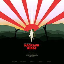 Póster Hacksaw Ridge. Poster Design, Graphic Design, and Traditional illustration project by Abel Arroyo Fuentes - 01.06.2017