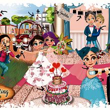  Boda. Un proyecto de Diseño de personajes, Diseño editorial, Ilustración tradicional e Ilustración digital de Nanna Garzón - 04.11.2018