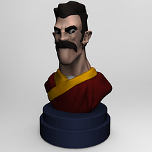 Busto 3D. 3D, Concept Art, Sculpture, and 3D Modeling project by Victor Nava - 11.10.2018