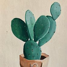 Cactus envuelto Ein Projekt aus dem Bereich Malerei von Marina Benito - 05.11.2018
