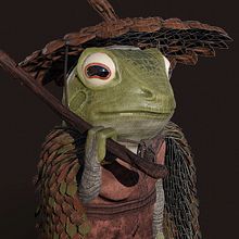 Samurai Frog. Een project van 3D-karakterontwerp,  3D-modellering y Videogames van Jorge Eduardo Rangel Gómez - 01.10.2018