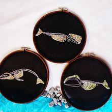 Ballenas florales . Un projet de Broderie de Edwin Eduardo De La Rosa López - 07.11.2018