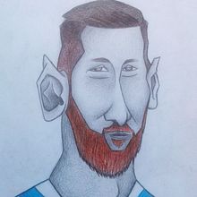 Caricatura a lápiz de Messi, coloreada con lápices de colores . % Fernando Correa Fernández tarafından hazırlanan Yaratıcılık, Kalem Çizimi, Ve Sanatsal Çizim projesi - 11.07.2018