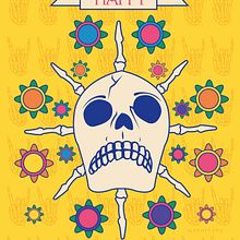 Day of the Dead. | Día de Muertos. Projekt z dziedziny Tradycyjna ilustracja, Grafika edytorska, Projektowanie graficzne i Web design użytkownika Mamá es un Zombie - 07.11.2018