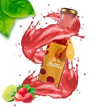 De la Huerta - jugos artesanales Proyecto Universitario. Product Design, Graphic Design, and Product Photograph project by Paola Andrea Guerrero Arango - 09.01.2016