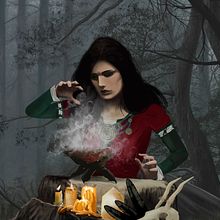 La Bruja  Ein Projekt aus dem Bereich Digitale Illustration von Marina Domínguez Jiménez - 31.10.2018