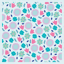 Patrón 2 - Floral - Primavera. Un projet de Création de motifs, Illustration traditionnelle, Illustration numérique et Illustration vectorielle de Michelle Flores - 07.08.2018
