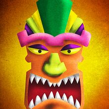 Máscara Hawaiiana. Un proyecto de Diseño de juegos, Diseño de logotipos, Diseño de personajes e Ilustración digital de Natalia Chico Soria - 07.11.2018