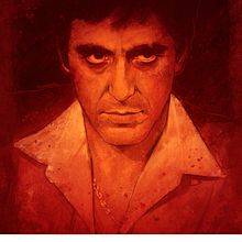 Al Pacino "Scarface". Digital Illustration project by Ignacio RC - 11.08.2018